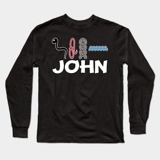 JOHN-American names in hieroglyphic letters-JOHN, name in a Pharaonic Khartouch-Hieroglyphic pharaonic names Long Sleeve T-Shirt